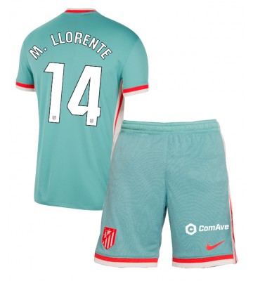 Atletico Madrid Marcos Llorente #14 Borta Kläder Barn 2024-25 Kortärmad (+ Korta byxor)
